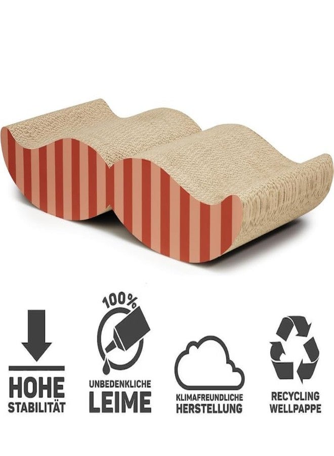 KittuPet لوح خدش للقطط يُثبت على الحائط من KittuPet، مصنوع من الكرتون المموج، حجم كبير، عبوة من قطعة واحدة - Image 5